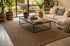 Alfombra 3x4 Silver Nudo Premium Yute Natural - -