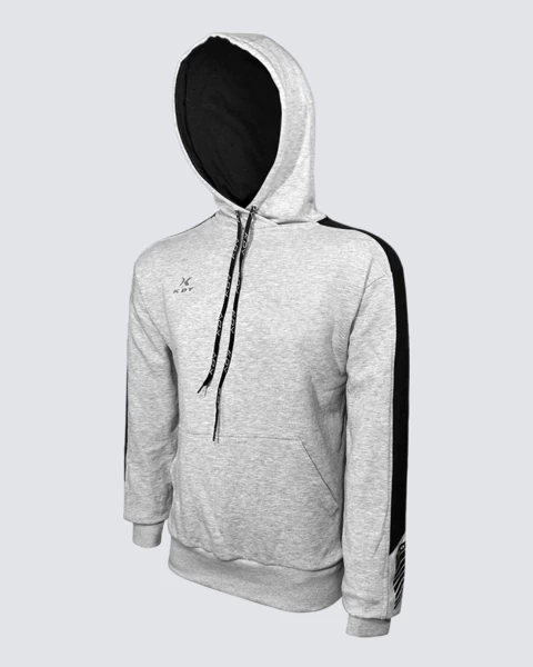 BUZO RUSTICO ESQUEL MELANGE GRIS CLARO/NEGRO