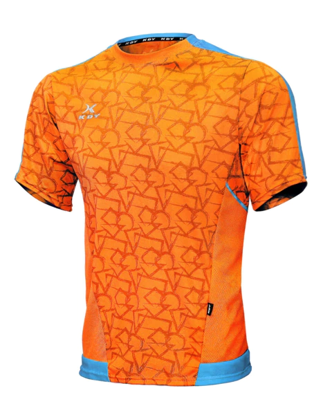 REMERA M/C BECCAR NARANJA/CIAN