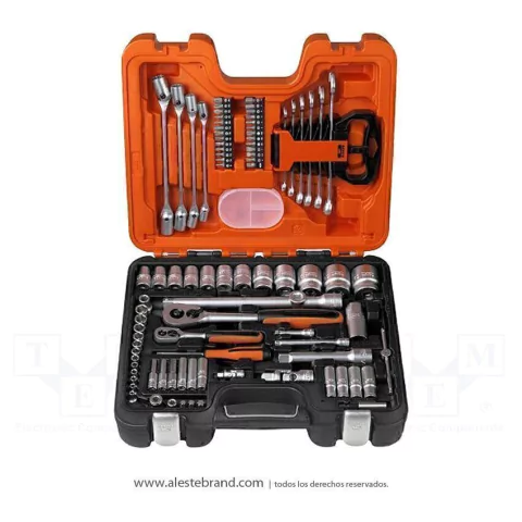 Kit Caja Juego Set Herramientas Llave Tubos 91 Pz S910 Bahco