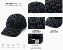 Bone Michael Kors Signature black - logo cinza - comprar online