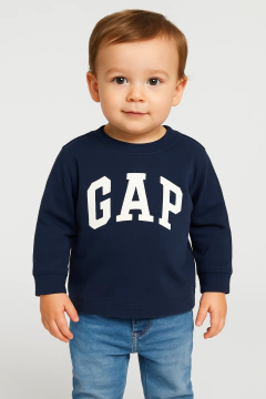 Camiseta Manga Longa Gap Marinho - GAP8614 - Tamanho 5 anos - comprar online