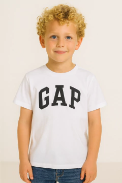 Camiseta Infantil Gap Branca Logo - GAP110 - Tamanho 8 anos - comprar online