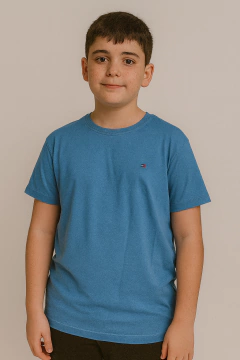 Camiseta Tommy Hilfiger Infantil Azul Royal- TH606- Tamanho 12 - 14 anos - comprar online