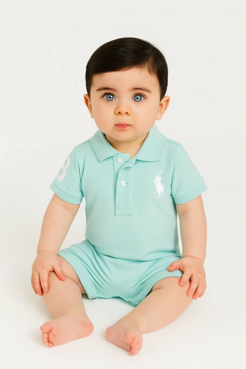 Romper Ralph Lauren Menta - RL8171 - Tamanho 6 meses - comprar online