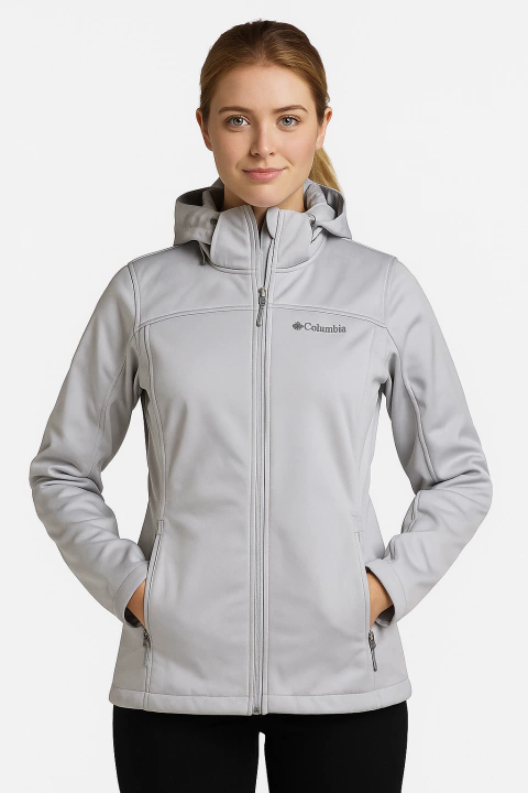 Jaqueta Columbia Hood Mountain Softshell Feminina Gelo - Tamanho P - comprar online