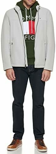 Jaqueta Masculina Tommy Hilfiger Fleece Gelo - TH1685 - Tamanho M - comprar online