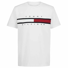 Camiseta Tommy Hilfiger Infantil Branca - TH100- Tamanho 16 - 18 anos