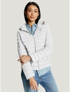 Jaqueta Feminina Tommy Hilfiger Puffer Branca - TH057 - Tamanho GG