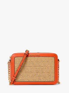 Bolsa Michael Kors Jet Set Item Large Ew Crossbody - Laranja/Vime na internet