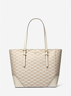 Bolsa Michael Kors Aria Large Signature Logo - Creme