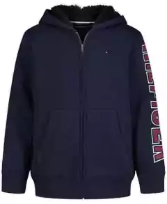 Moletom Infantil Tommy Hilfiger Forrado Sherpa Azul Marinho - TH7476 - Tamanho 5 anos na internet