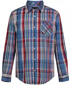 Camisa Social Tommy Hilfiger Listrad Color- TH4789 - Tamanho 12 - 14 anos