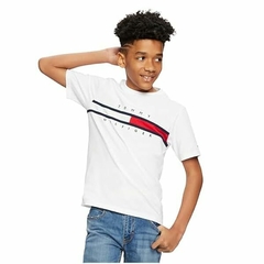 Camiseta Tommy Hilfiger Infantil Branca - TH100- Tamanho 16 - 18 anos - comprar online