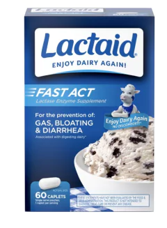 Lactaid Fast Act 60 Capsulas Intolerância A Lactose - Exp 07/27