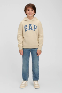 Moletom Gap Fleece Bedrock beige- GAP873 - Tamanho 10 anos - comprar online
