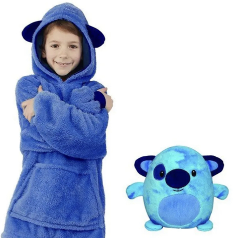 Moletom Travesseiro Ursinho Azul - Tamanho 5 - 12 Anos - comprar online