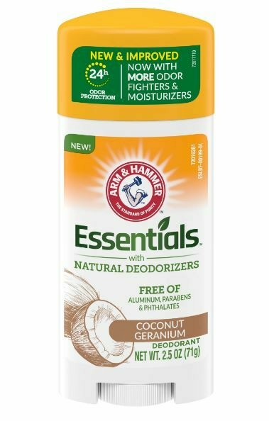 Desodorante Arm & Hammer 71g Sem Alumínio Parabenos Coconut Geranium