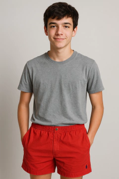 Bermuda Sarja Ralph Lauren Vermelha - RL6320 - Tamanho 16 anos - comprar online