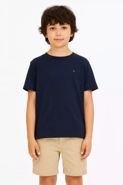 Camiseta Tommy Hilfiger Azul Marinho - TH8634 - Tamanho 4 - 5 anos - comprar online
