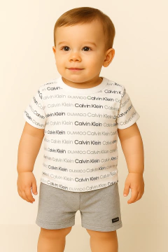 Kit 3 peças Calvin Klein - CK823 - Tamanho 12 meses - Mimos de Orlando