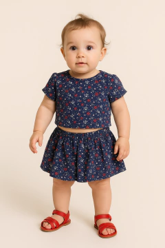Conjunto Saia e Blusa Tommy Hilfiger Bebê - TH0023 - Tamanho 3 - 6 meses - comprar online