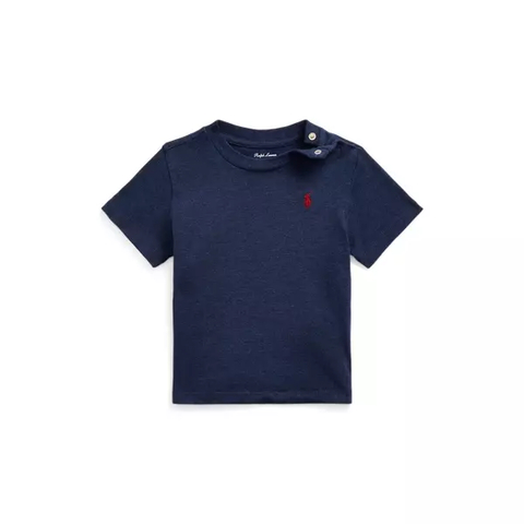 Camiseta Ralph Lauren Cotton Spring Navy Heather - Menino - RL8687 - Tamanho 18 meses