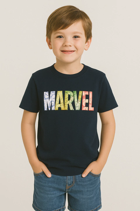 Camiseta Gap Marvel Azul Marinho - GAP7809 - Tamanho 8 anos - comprar online