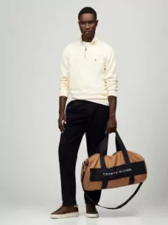 Mala Grande de Viagem Tommy Hilfiger Marrom/Azul Marinho - loja online