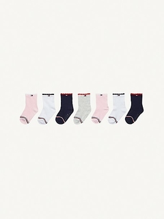 Kit 7 Pares de Meias Tommy Hilfiger Colorblock - TH391 - Tamanho 6 - 12 meses