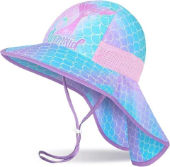 Chapéu Proteção Solar Mermaid - Tamanho de 2 a 9 anos - comprar online
