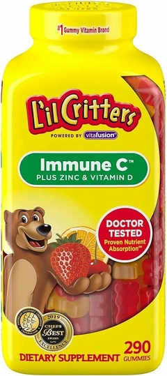 Vitamina C Lil Critters Immune C - Plus Zinc & Vitamina D - 290 gummies - comprar online