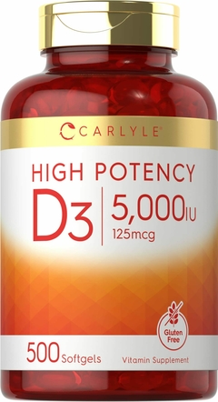 Vitamina D3 5.000 Ui 500 Softgels Carlyle - Exp 07/27 - comprar online