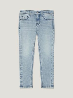 Calça Jeans Skinny Fit Light Wash Stretch Tommy Hilfiger - TH4182 - Tamanho 10 anos