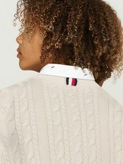 Sweater Tommy Hilfiger Menino Creme - TH1809- Tamanho 6 - 7 ANOS - Mimos de Orlando