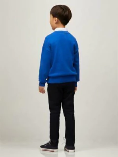 Sweater Tommy Hilfiger Menino Azul Bordado - TH0899- Tamanho 8 - 10 anos na internet