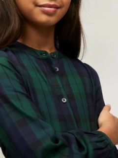 Imagem do Vestido Infantil Tommy Hilfiger Azul Marinho/verde - TH0864 - Tamanho 4 - 5 anos