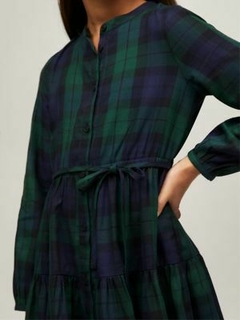Vestido Infantil Tommy Hilfiger Azul Marinho/verde - TH0864 - Tamanho 4 - 5 anos - Mimos de Orlando