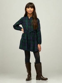 Vestido Infantil Tommy Hilfiger Azul Marinho/verde - TH0864 - Tamanho 4 - 5 anos na internet