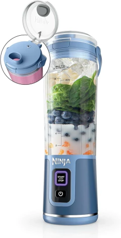 Liquidificador Portátil Ninja Blast Bc100cr Sem Fio 473ml Azul - comprar online