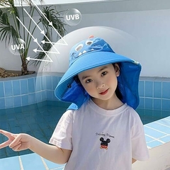 Chapéu Proteção Solar Dino Azul - Tamanho de 2 a 9 anos - FPS 50+ - comprar online