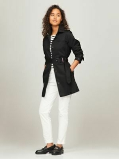 Parka Feminina Tommy Hilfiger com Cinto Preta - TH7647 - Tamanho P - comprar online