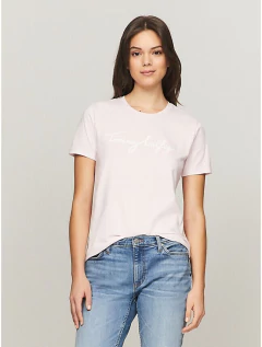 Camiseta Feminina Tommy Hilfiger Rosa Bebê - TH8867 - Tamanho G