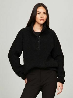 Moletom Sherpa Feminino Tommy Hilfiger Preto - TH5865 - Tamanho G