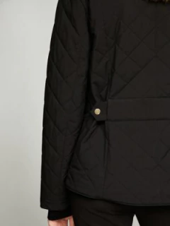 Jaqueta Acolchoada Tommy Hilfiger Feminina com Capuz Preta - TH701 - Tamanho P - loja online