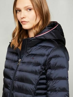 Jaqueta Tommy Hilfiger feminina puffer 7/8 Azul Marinho - TH0076 - Tamanho M - Mimos de Orlando