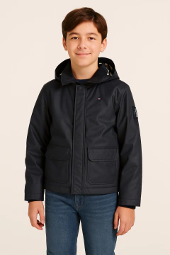 Jaqueta Tommy Hilfiger Azul Marinho - TH5879 - Tamanho 12 - 14 anos - comprar online