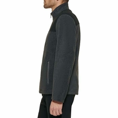 Jaqueta Fleece Tommy Hilfiger Masculina - Cinza Chumbo - Tamanho G - loja online