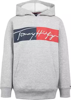 Moletom Tommy Hilfiger Cinza - - Tamanho 4 anos na internet