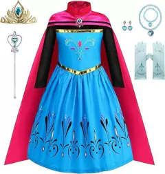Fantasia Infantil Elsa Frozen - Tamanho 5 - 6 anos
